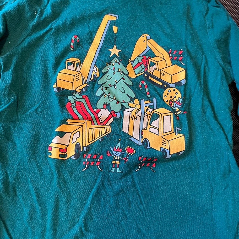 Old Navy Kids Holiday Construction Tee - Teal